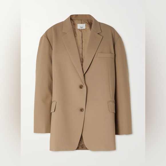The Frankie Shop Bea Blazer in Tan | Size: Small - Picture 2 of 4